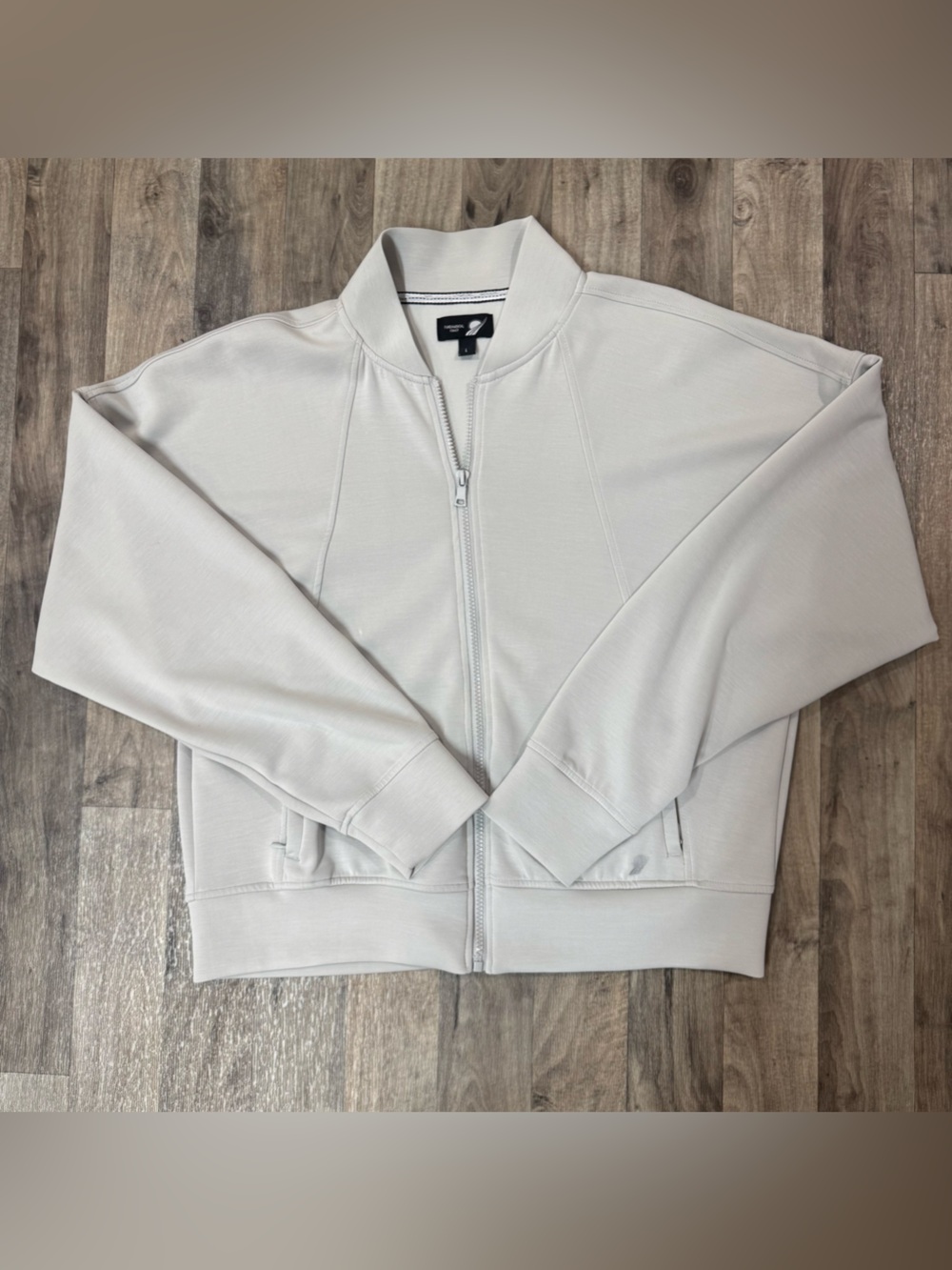 Fundamental Coast Full Zip Jacket Women’s Large Cream Modal Stretch Athleisure